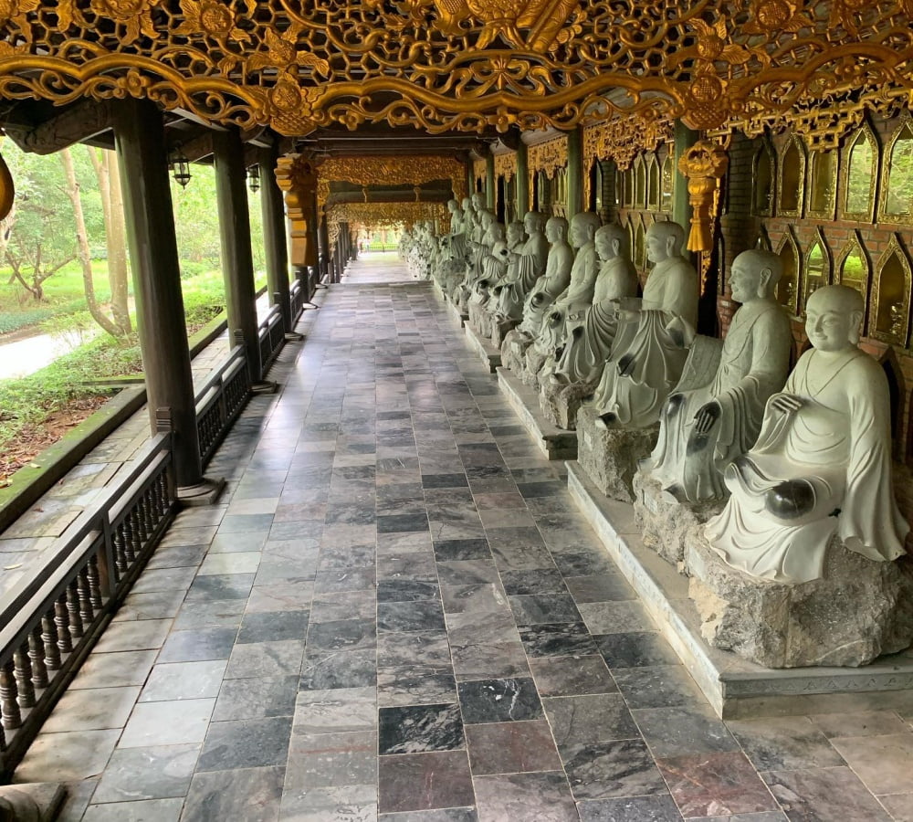 Arhat Corridor in Bai Dinh Pagoda, Ninh Binh