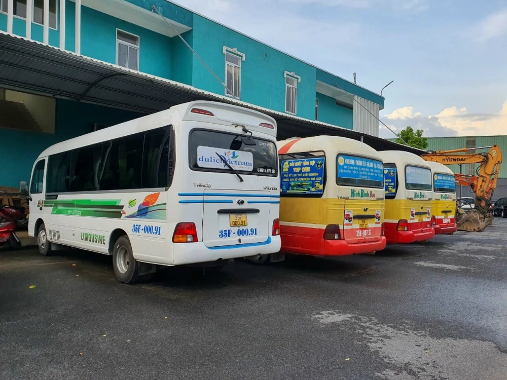 Buses are waiting for departing in Ninh Binh Bus station