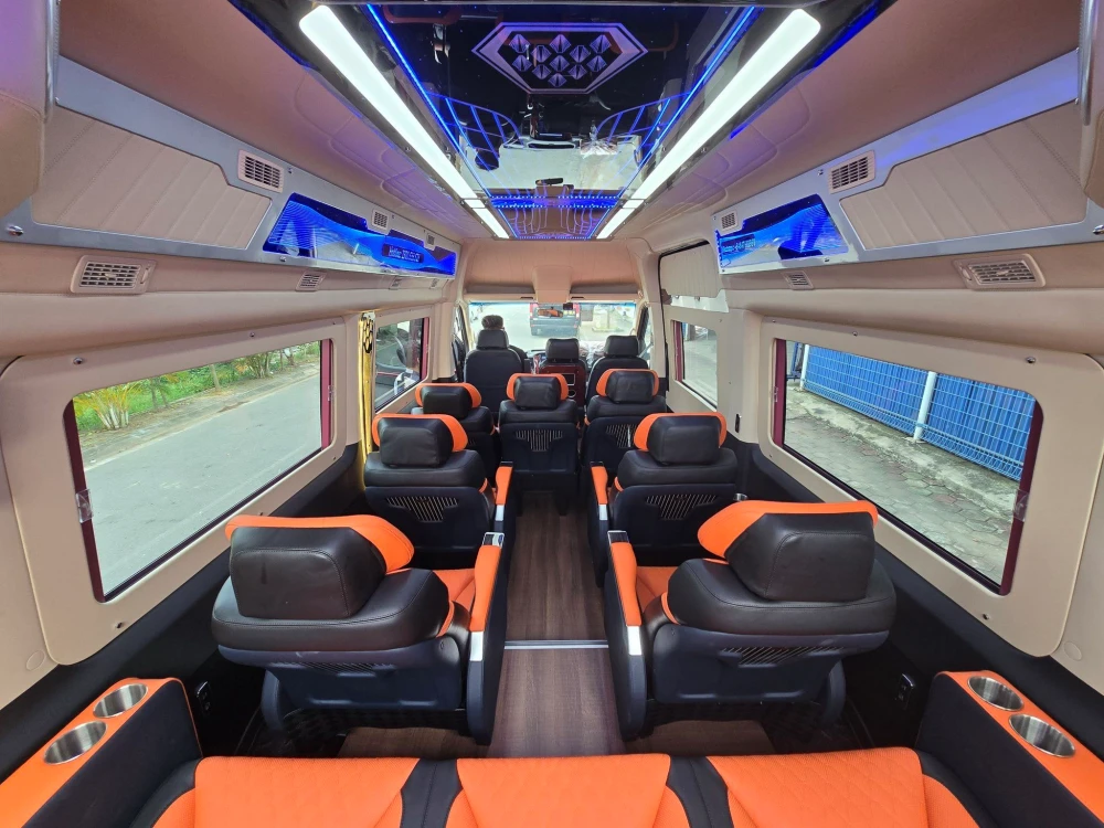 Interior of a limousine vans