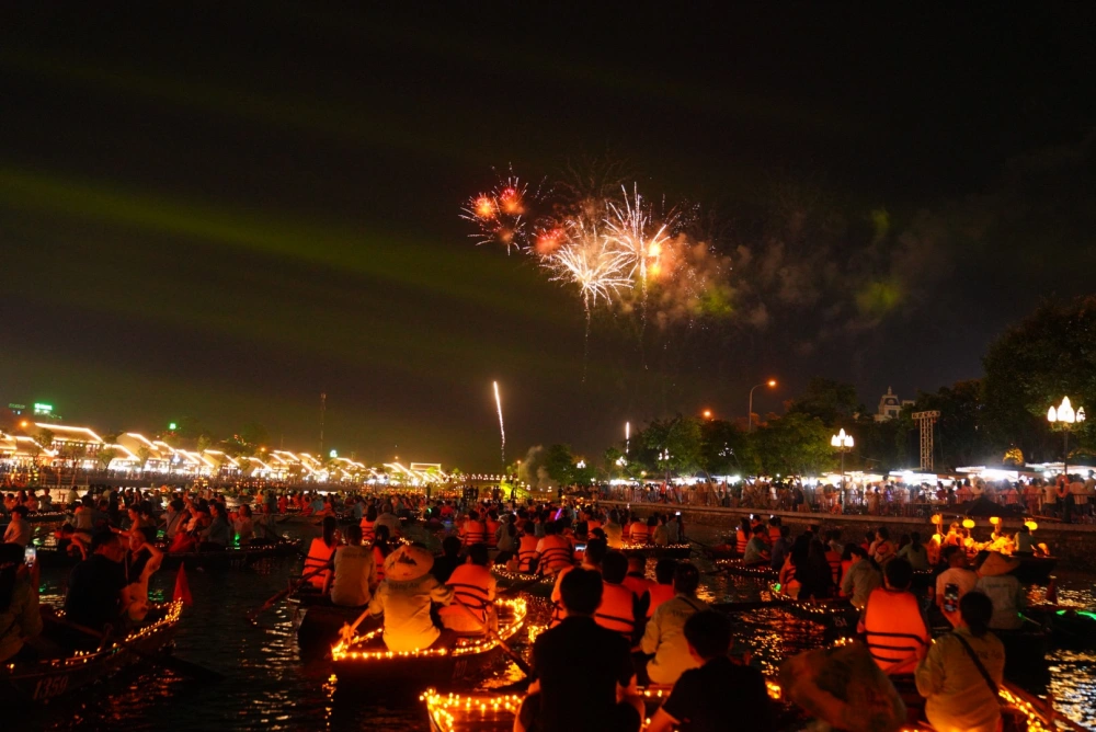 Firework in Hoa Lu, Ninh Binh during Lunar New Year