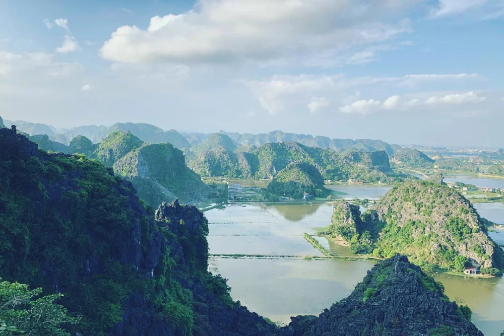 View from Mua Cave Ninh Binh in January