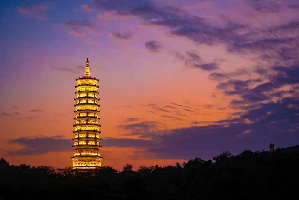 Bai Dinh Stupa at dawn