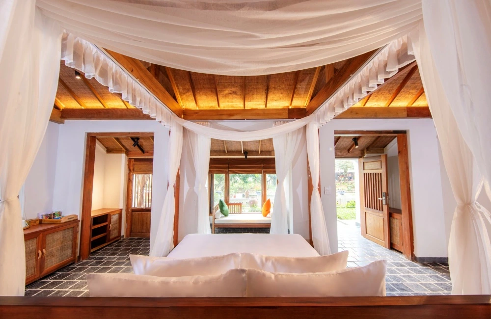 room in luxury resort during the tour